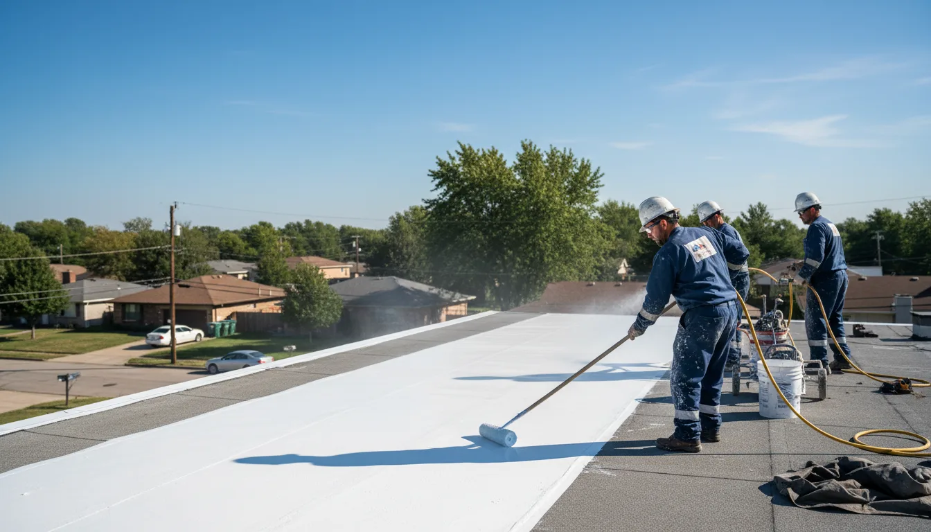 Commercial roof coating in Eldred, IL near me